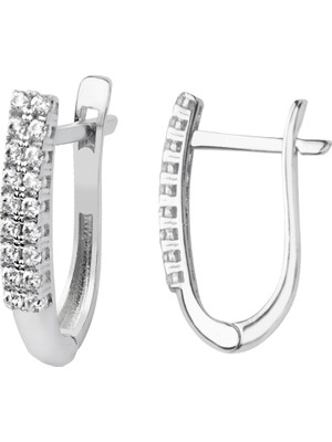 Harem Altın 14 Ayar Altın Oval Küpe HSM10083