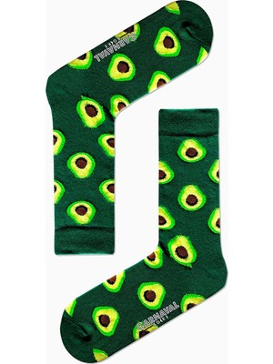 Carnaval Socks Yeşil Avokado Desenli Renkli Çorap