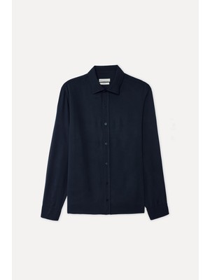 Mudo Erkek Indigo Regular Fit Uzun Kollu Modal Gömlek
