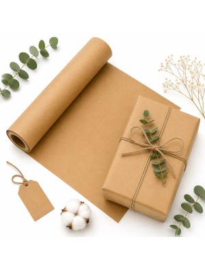 Repro Design 70 x 100 Hediye Paketleme Kağıdı 2'li Set Kraft Renk Model:13