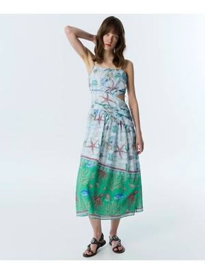 Twist Desenli Cutout Elbise TS1260002281089