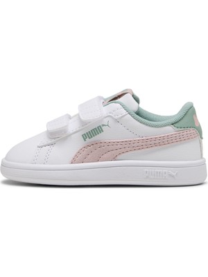 Puma Smash 3.0 Girly V Bebek Beyaz Sneaker