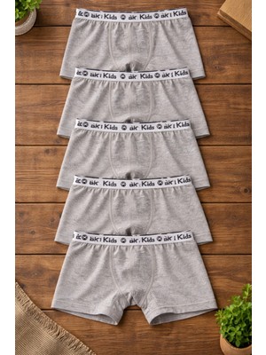 Süsen Lingerie Gri Renk Çocuk Boxer,pamuklu Günlük Çocuk Boxer