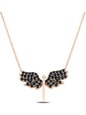 Yvz Store Gümüş Rose Mikail Meleği Bayan Kolye