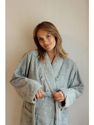 İrya Belina Bambu Kadın Bornoz Blue Lage