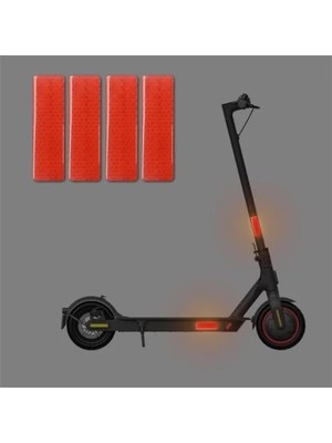 Elektrikli Scooter Bisiklet Uyarıcı Reflektif Ikaz Sticker 4'lü
