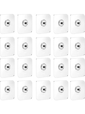 Die Grup 20'li Kendinden Yapışkanlı Yapışkan Vidalı Kancalar, Montaj Gerektirmez