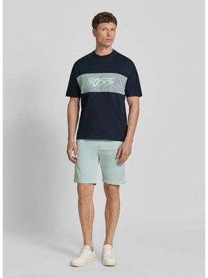 Boss Lacivert Erkek Relaxed Logo Baskılı T-Shirt TE_BAYMESH_50560372
