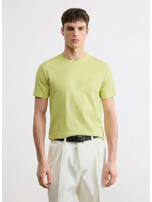 Boss Yeşil Erkek Regular Fit Logo Baskılı T-Shirt TALES_50560372