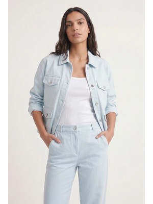 Masha Kate Rahat Kesim Cepli Denim Ceket