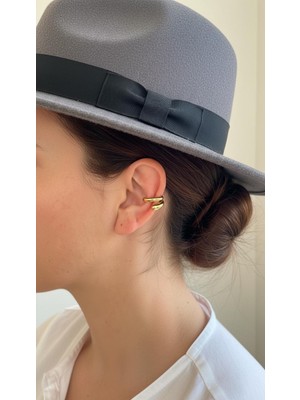 Theory Jewelry Luna Minimalist Kıkırdak Küpesi - Altın Rengi