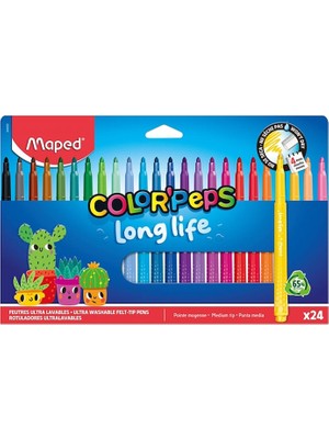 Maped Color'peps Long Life Keçeli Kalem 24 Renk 844002