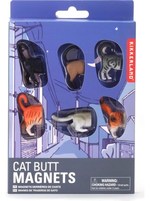 Kikkerland Funny Cat Butt Kedi Magnet Seti MG53