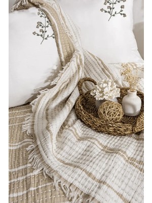 Colezium Şaheser Home Collection Yatak Örtüsü Seti Sera Bej