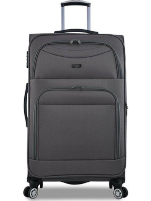 Fossil Unisex Gri Kumaş Büyük Boy Valiz FSL010BYK