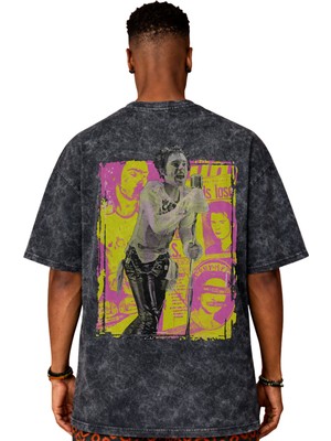 Sevbano Sex Pistols Rock Metal Müzik Grubu Sırt Baskılı Unisex Oversize Eskitme Yıkamalı Tişört