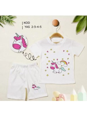 Beruflic 2/5 Yaş Unicorn Baskılı Çocuk Takımı