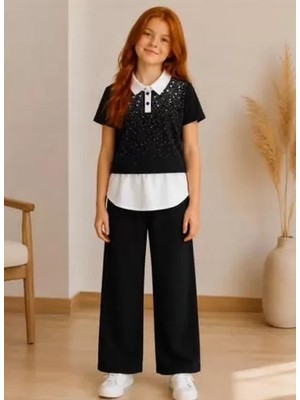 Beruflic 9/16 Yaş Oysho Penye Taşlı Çocuk Takımı