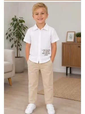 Beruflic 2/10 Yaş Müslin Gömlek Denim Pantolon Çocuk Takımı