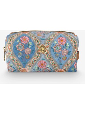 Pip Studio Ornamento Mavi Polyester Makyaj Çantası 21,5X10X10,5 cm
