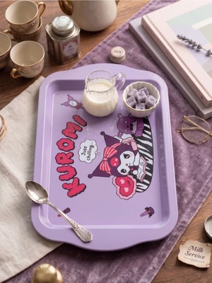 Gifi Kuromi & Hello Kitty Lisanslı Mini Metal Tepsi Süt Tepsisi