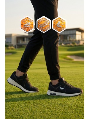 Walkway Siyah Hafızalı Taban Unisex Spor Ayakkabı