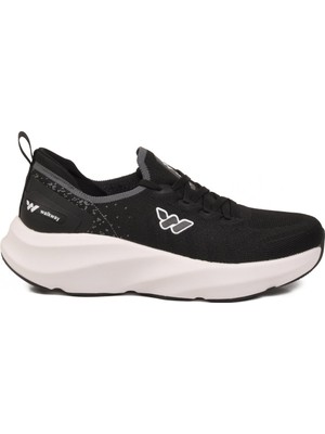 Walkway Siyah Beyaz Fileli Hafızalı Taban Unisex Spor Ayakkabı