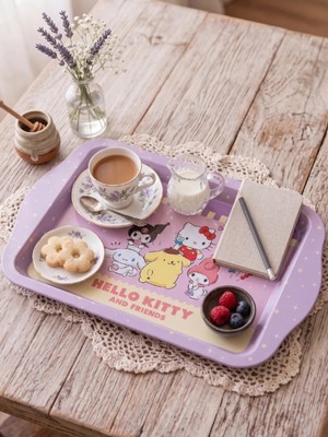 Gifi Kuromi & Hello Kitty Lisanslı Mini Metal Tepsi Süt Tepsisi