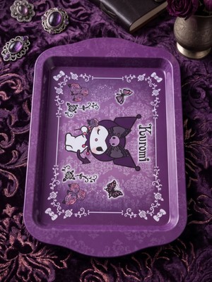 Gifi Kuromi & Hello Kitty Lisanslı Mini Metal Tepsi Süt Tepsisi