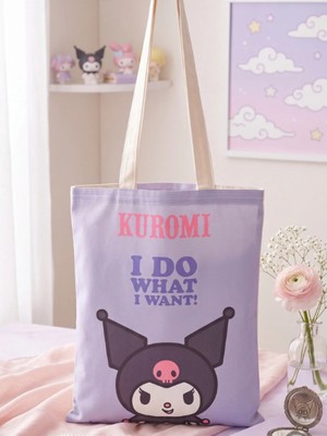 Gifi Kuromi & Hello Kitty Lisanslı Bez Çanta