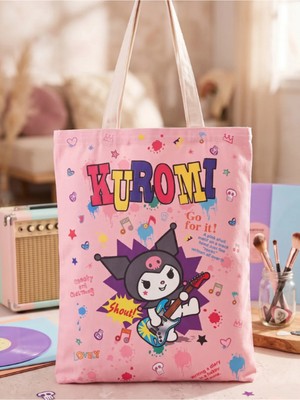 Gifi Kuromi & Hello Kitty Lisanslı Bez Çanta