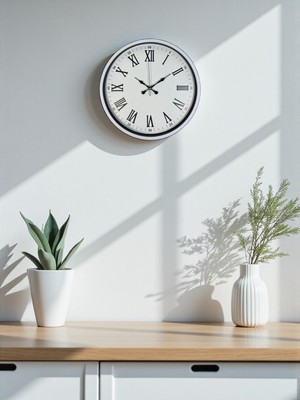 TeknoKapsül 36 cm Beyaz Roman Rakamlı Duvar Saati