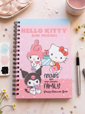 Gifi Kuromi & Hello Kitty Stickerlı Planner Kitap