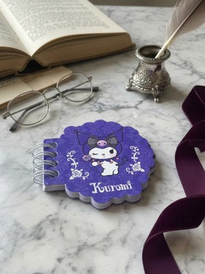 Gifi Hello Kitty & Kuromi Lisanslı Spiralli Özel Kesim Mini Bloknot