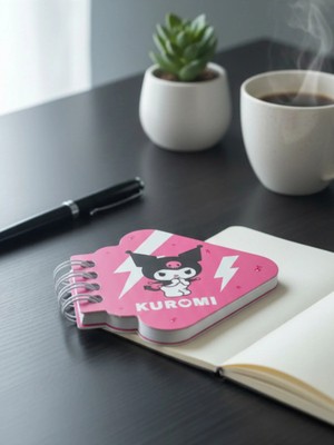 Gifi Hello Kitty & Kuromi Lisanslı Spiralli Özel Kesim Mini Bloknot