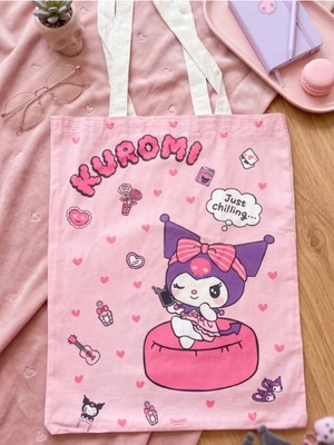 Gifi Kuromi & Hello Kitty Lisanslı Bez Çanta