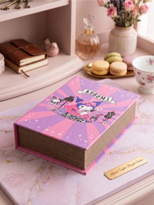 Gifi Kuromi & Hello Kitty Lisanslı Kitap Görünümlü Dekoratif Kutu 10,5X13,5 cm
