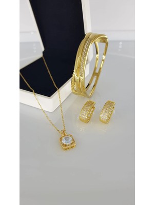 Sones Aksesuar Prenses Gold Çelik Takı Seti
