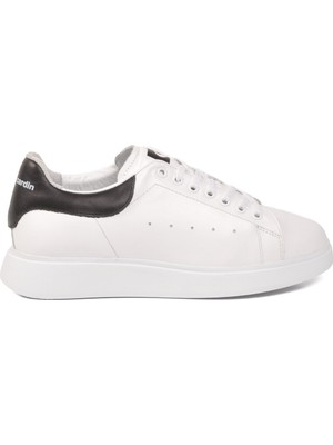 Pierre Cardin Beyaz Siyah Bağcıklı Unisex Sneaker