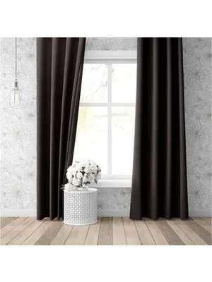 Vivense Etshome Siyah Blackout Perde, 100X260, 16475