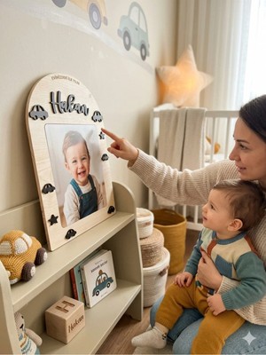 Woodengifts Kişiye Özel ve Her Yaşa Uygun Ahşap Büyük Boy Doğum Günü Fotoğraf Panosu Kapı Süsü