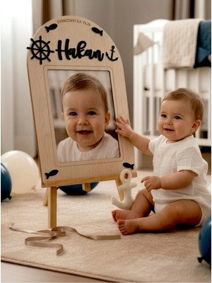Woodengifts Kişiye Özel ve Her Yaşa Uygun Ahşap Büyük Boy Doğum Günü Fotoğraf Panosu Kapı Süsü