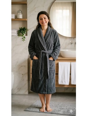 Embays Collection Şal Yaka Bornoz ,bukle Bornoz, %100 Pamuklu ,hamam Sauna Bornoz  Kadın / Erkek Unisex Bornoz