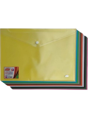 Stilo A4 Fon Kartonu Çıtçıtlı Dosyalı 120 gr ( 10 Renk)