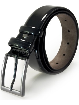 Jakamen Rugan Siyah Klasik Takım Elbise Kemeri