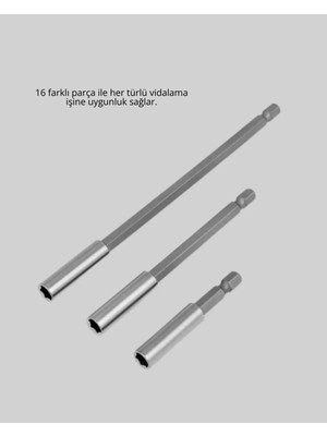 Sibelora Home 16 Parça Bits ve Adaptör Seti Vidalama Tamir Bakım Seti