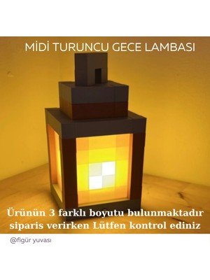 Empressco Mse Store Minecraft Temalı Midi Turuncu Gece Lambası -Figür Yuvası - Fiyatı, Yorumları