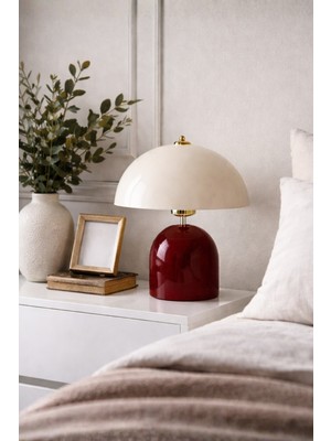 Empressco Homing Alabama Krem Wine Red Mantar Abajur 242417 - Fiyatı, Yorumları