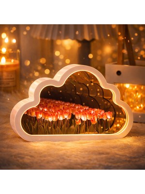 Empressco Store El Yapımı Büyük Boy Bulut Gece Lambası Lale Desenli - Fiyatı, Yorumları