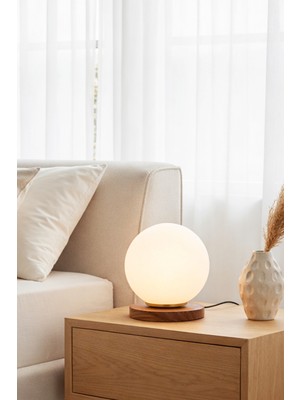Empressco Homing Nuuq Küre Cam Gece Lambası Ahşap Taban E14 - Fiyatı, Yorumları